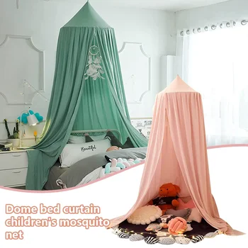 מיטת תינוק מיטת אפיריון עם תלו כילה נגד יתושים עבור ילדה נסיכה כיפת המיטה וילון עיצוב חדר ילדים מיטה האוהל להגנה
