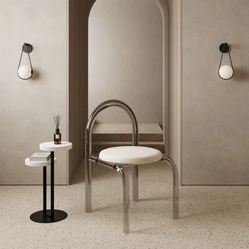 סקנדינבי מינימליסטי כסאות אוכל הדירה איפור מודרני שקוף כיסאות אופנה ייחודי Silla Plegable קישוטי פנים