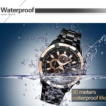 שעון יוקרה לגברים מותג העליון גדול Ddial עסקי מזדמן שעון יוקרתי עמיד למים ספורט שעון שעון רלו דיגיטלי גבר