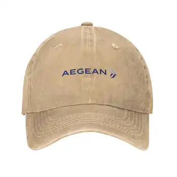 האגאי איירליינס לוגו מודפס גרפי מותג לוגו באיכות גבוהה ג ' ינס כובע סרוג כובע כובע בייסבול