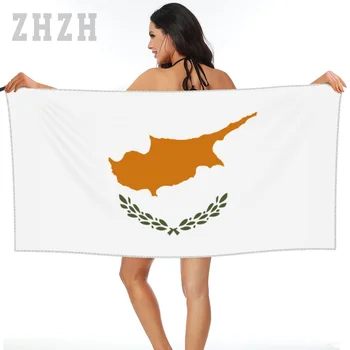 עוד עיצוב קפריסין הדגל, הסמל מגבת יבש מהירה מיקרופייבר סופגת מים רכים לנשימה חוף שחייה, אמבטיה