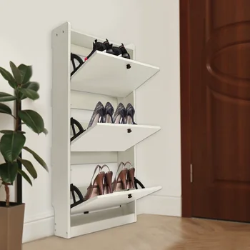 3-שכבה נעליים אחסון תצוגה ארון כניסה מתקפלים ארון נעליים מתלה עצמאי סלים הנעל ארגונית הרהיטים בסלון