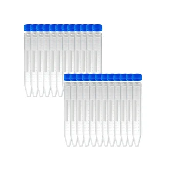 חרוטי צנטריפוגה צינורות 15ML, 100 יח ' סטרילית פלסטיק מתכלה-מבחנות עם פקקי הברגה, מיכל פוליפרופילן