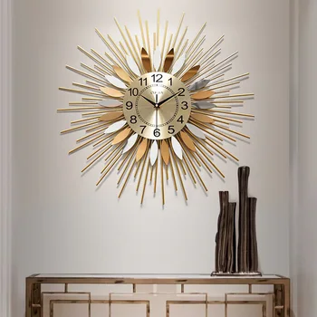 שקט דיגיטלי שעון קיר הנורדי, עיצוב יוקרתי סלון שעון קיר בעיצוב מודרני גדול Horloge Murale הבית אביזרים