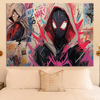 טפט שטיח על הקיר אמנות S-עכבישים-גבר אסתטי קישוט חדר בבית אנימה מראשות מותאם אישית שטיחים Kawaii עיצוב