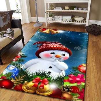 חג המולד שטיח מתנה לילדים סנטה השטיח בסלון תה שולחן מחצלות השינה שלג שטיחים מחצלות משק בית באזור השטיח הביתה.