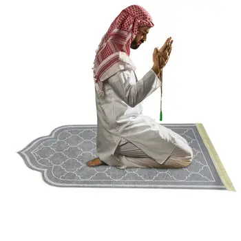 פלנל תפילה מחצלת פולחן שמיכה פולחן כרע ברך בלטות רצפה שטיחים החלקה רך נייד נסיעות שטיח תפילה הרמדאן מתנה