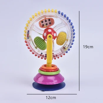 מותק של שלושה צבעים מסתובב גלגל ענק דגם צעצוע עגלה האוכל כיסא צעצוע