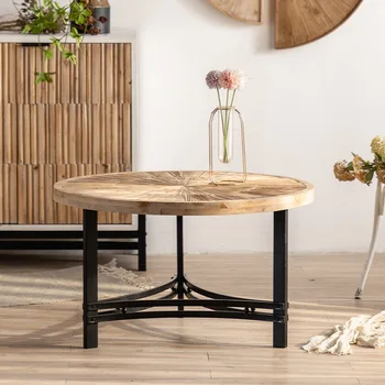 שולחן קפה סלון שולחנות תה משובח שולחן עגול נורדי שולחן צד עץ יוקרתיים טרקלין ריהוט יצירתיים עיצוב שולחנות