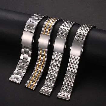 נירוסטה להקת שעון אוניברסלי רצועת קיפול אבזם בטיחות עבור נשים צמיד Strap18mm 20 מ 
