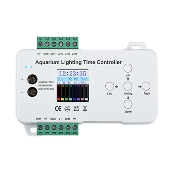 זמן לתכנות RGBWW LED הרצועה בקר TC01 12V 24V 8CH התפוקה 20A האנודה נפוץ יותר TC420 TC421 האור עמום