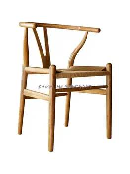 ריהוט asianart הכיסא נורדי פשוטה y כיסא אוכל עץ מלא על הכסא משק הבית מאסטר כורסה דיון מחקר הכיסא