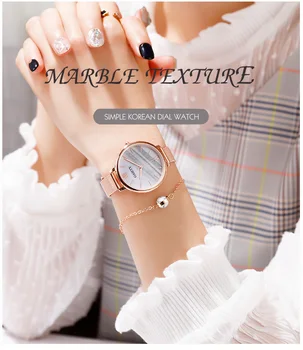 למעלה מותג האופנה Watch עבור נשים פשוט קוריאנית חיוג קוורץ שעון מתכת רצועה אלגנטית גבירותיי שעון שעון מתנה 2023 רלו mujer