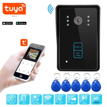 Tuya וידאו חכם פעמון WiFi חיצוני פעמון הדלת וידאו אינטרקום חכם החיים אלחוטי פעמון מצלמה תעודת הזהות