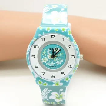 Sdotter אופנה חדשה הילד עמיד למים פרח עיצוב אנלוגי ליידי נשים שעון יד לילדים השעון ילד קוורץ שעוני יד קול Saat