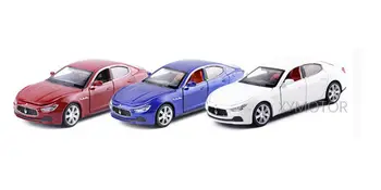 1/32 CaiPo עבור מזראטי ג ' יבלי Diecast Model המכונית צעצועי ילדים ברכב בנים בנות מתנות לסגת קול אור אדום/לבן/כחול
