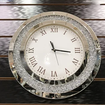 מופעל על סוללה מודרנית קיר שעוני יוקרה שקט בסלון הול לצפות ייחודי עגול זכוכית Horloge Murale בעיצוב הבית פריטים