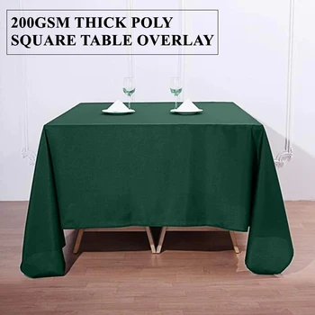 280x280cm עמוק ולא צבע בכיכר פולי בד השולחן כיסוי עבור אירועים אירוע חתונה מסיבת קישוט
