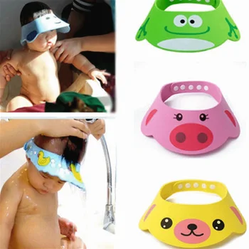 שמפו כובע עמיד התינוק אמבטיה מצחיית הכובע מתכוונן מקלחת תינוק להגן על עין המים-הוכחה לשטוף את השיער מגן על תינוקות באיכות גבוהה