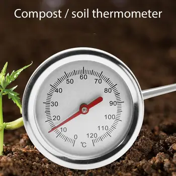 הדשא צמח חשיש קומפוסט אדמה טמפרטורה בודק בדיקה נירוסטה מד חום