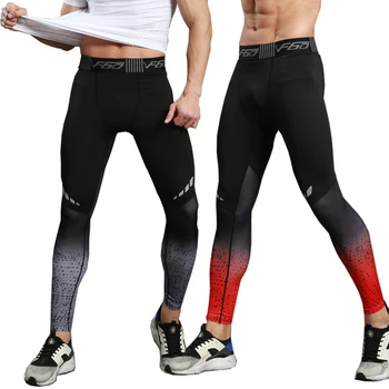 Mens כושר דחיסה חותלות ספורט אימון מכנסי גברים רצים טייץ מכנסי גברים ספורט יבש מתאים לריצה המכנסיים