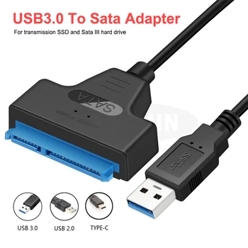 USB SATA 3 כבלים Sata-USB 3.0 מתאם עד 6 Gbps תמיכה 2.5 אינץ ' חיצוני SSD דיסק קשיח כונן קשיח 22 Pin Sata III A25 מכירה חמה