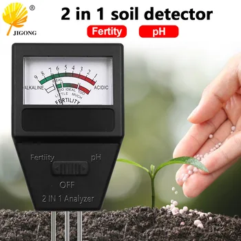 2 ב 1-PH הקרקע פוריות מטר עם 3 בדיקות PH הקרקע הבוחן צמח פורה למדוד את המכשיר חומציות מטרים עבור כלי גינון