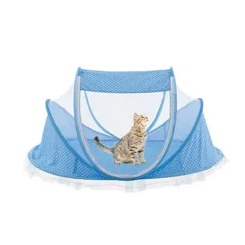 חתול לול קל לחיות מחמד לול מתקפל חתול כלב אוהל מיטה הבית לנשימה חתול קן שק שינה עם רשת בד כל
