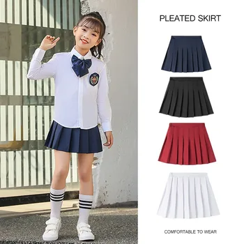בנות גבוהות מותן קפלים חצאיות משובצות ילדים טניס חצאית Harajuku JK היפנית במדי בית ספר קצר-קו החצאית דליפת הוכחה מכנסיים קצרים