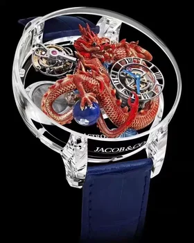 High-end שמימי גלגל תנופה אסיאתי דרקון מכני השעון במהדורה מוגבלת של אופנה העליונה לצפות