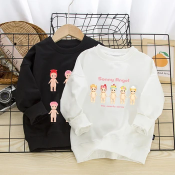 סוני אנג ' ל ילדים קט סווטשירט Kawaii התינוק אופנה אנימה קריקטורות בגדים מזדמנים ילדה ילד ילדים כותנה, חולצות חולצות