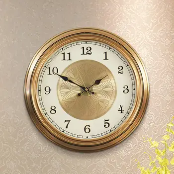 זהב עגול בציר שעון קיר למטבח מנגנון פנימי יוצא דופן דיגיטלי שעון קיר שקט Arte De ונקייה עיצוב הבית YX50WC