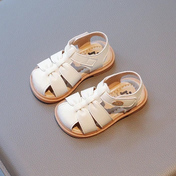 בקיץ הילדים עור PU ספורט סנדלים לפעוטות בנים החלקה הבוהן סגורה חוף נעלי ילדים יילוד תינוק נעלי בנות Sandalias