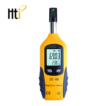 HTI HT-86 דיגיטלי מד לחות אלקטרוני מד חום תעשייתי מקורה מפעל דיוק גבוה טמפרטורה לחות
