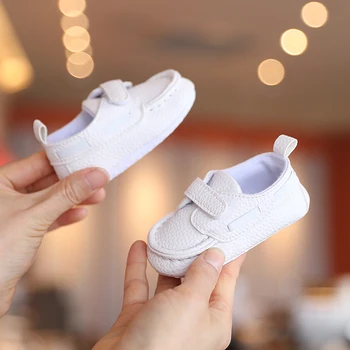 ואלן סינא התינוק החדש נעליים לבנים לטבילה הטבילה מוקסינים תינוקות בנים בנות Slip-On אפונה נעלי נעלי הליכה