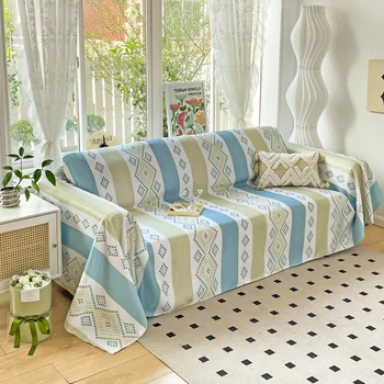 בסגנון בוהמי מצויץ ספה שמיכת קיץ טריים סגנון מגניב משי ספה מגבת החלקה ספה כיסוי המיטה השמיכה קישוט