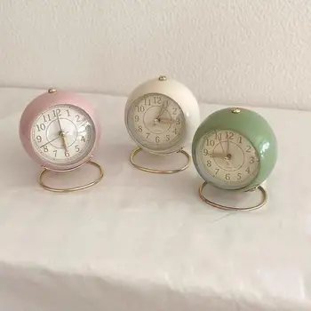 שעון מעורר על השינה רטרו בסגנון אירופאי מיני שעון מעורר עבור שולחן העבודה קישוט וינטאג ' צורה עגולה השעון קישוט הבית