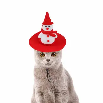 כובע סנטה עבור הכלב חג המולד לחיות מחמד כובע סנטה חג המולד כלב כובע כובע סנטה עם מתכווננת לחיטוב חמוד תלבושות עבור כלבים קטנים