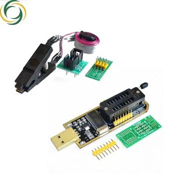 CH341A 24 25 סדרה EEPROM Flash BIOS USB מתכנת מודול + SOIC8 SOP8 מבחן קליפ על EEPROM 93CXX / 25CXX / 24CXX ערכת DIY