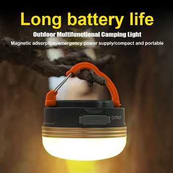 חיצוני נייד LED אור קמפינג נטענת USB Multi-פונקצית מיון אוהל אור נייד תאורה סופר מבריק מחנה אורות