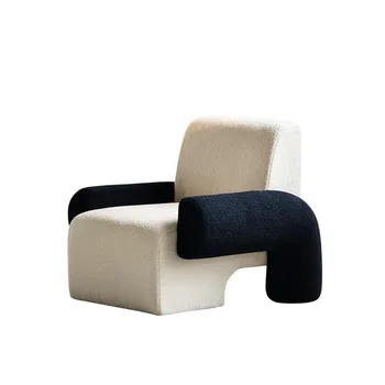 בבית נורדי אור יוקרה יחיד ספה יצירתי סלון מרפסת הסלון רהיטים כבש קטיפה ספה כסא 2023