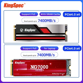 Kingspec SSD NVMe M2 1TB 2TB 512GB 4TB M. 2 2280 PCIe 4.0x4 Ssd עבור PS5 7400MB/s Internal Solid State הכונן הקשיח במחשב