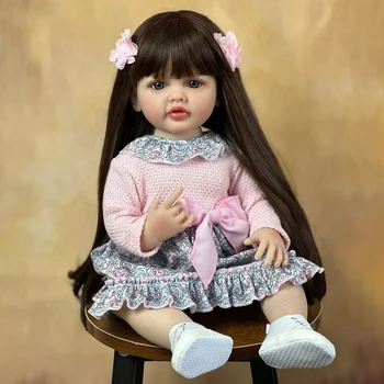 55cm מציאותי בובות תינוק 3D עור היילוד בובות רכות הגוף מחדש ילדה תינוק עם בובות גלוי ורידים לילדים אוסף