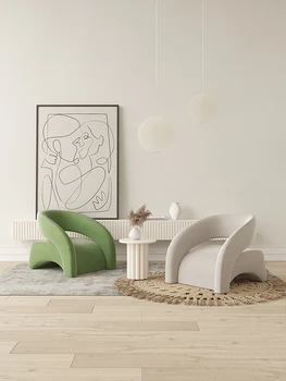 באינטרנט סלבריטאים יחיד, ספה, אור יוקרה, מודרני בסלון, יחיד כיסא, סלון יופי, קבלה ספה, שמנת בסגנון כבש plu