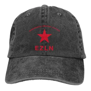 הדגל הלאומי ססגוניות כובע גברים קאובוי כובע Democracia Libertad Justicia EZLN Zapatista צבא כובעי בייסבול מגן להגן על כובעים