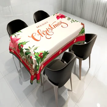 האח שמח חג המולד יצירתיים אייל מתנה מודפסת מפת שולחן עמיד למים פוליאסטר מטבח שולחן האוכל מחצלת קישוט הבית