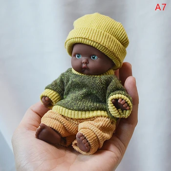 מחדש בובות התינוק נולד מחדש סיליקון מחדש את הבובה 12cm דקל בובות פיג ' מה שמלה סימולציה התינוק נולד מחדש בובה צעצועים