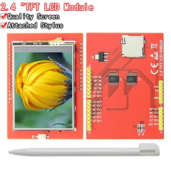 LCD מודול TFT 2.4 אינץ ' TFT LCD מסך עבור Arduino UNO R3 לוח ותמיכה מגה 2560 עם עט מגע ,UNO R3