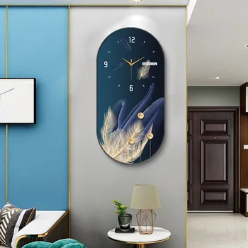 פאר מודרני שעון קיר סלון הבית אופנה מסעדה ציור דקורטיבי יצירתי תלייה על קיר שקט השעון