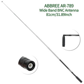 ABBREE AR-789 BNC הטלסקופ מתקפל אנטנה רחב הלהקה 95MHz-1100MHz UHF/VHF עבור ואיקו ם IC-V80 IC-V82 קנווד TK300 רדיו